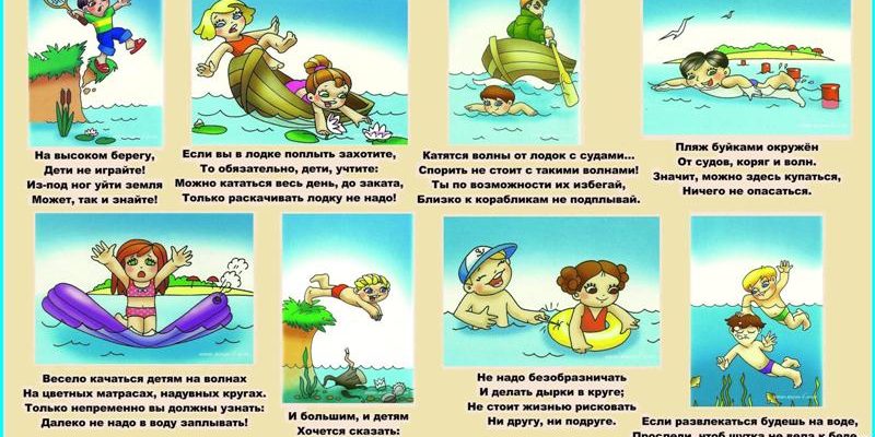 Правила безопасности для детей на воде