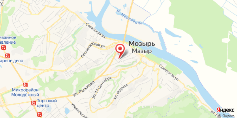 Интерактивная карта учреждений дошкольного образования Мозырского района